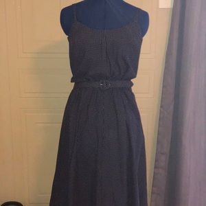 LAST CALL Vintage navy Polka dot dress